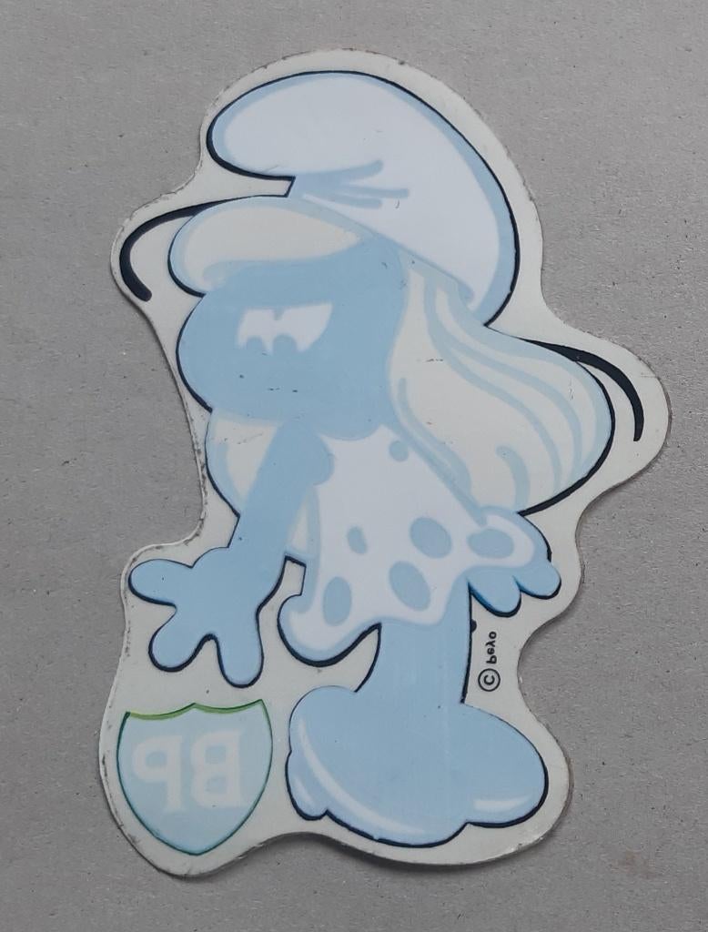 SMURF SMURFIN DECAL STICKER BP BEZINE, Verzamelen, Ophalen of Verzenden, Smurfin