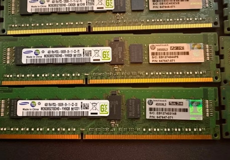 18x HPE SmartMemory 4GB DDR3 ECC 647647-071, Gebruikt, Server, DDR3, Ophalen of Verzenden