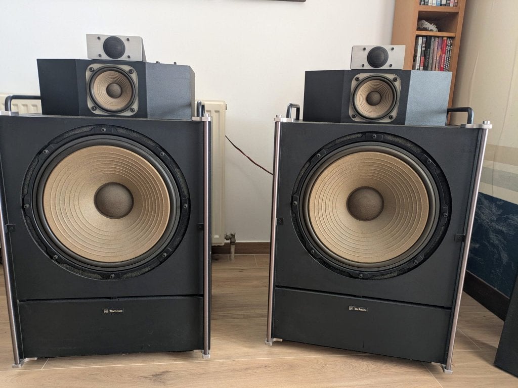 Technics SB7000 speakers, Vloerstaande luidspreker, Gebruikt, 60 tot 120 watt, Basreflex