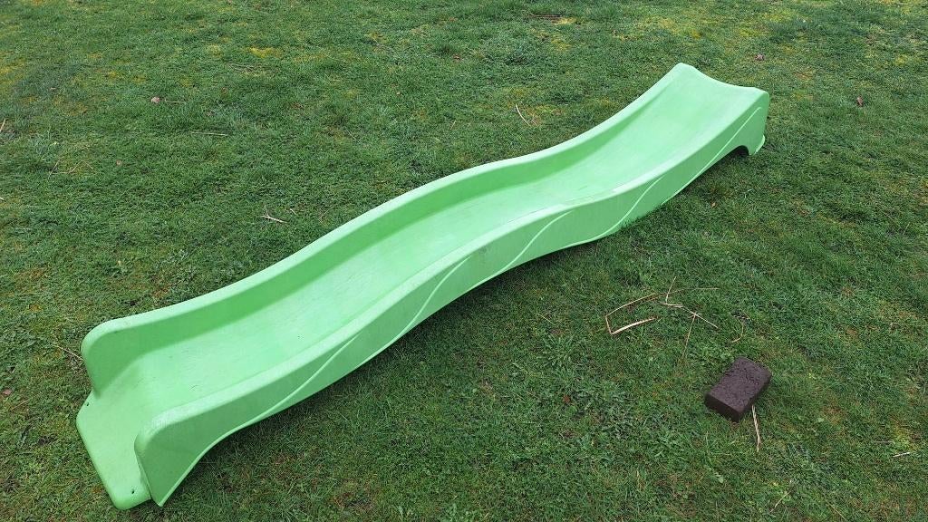 glijbaan groen 150cm HDPE, Ophalen, Gebruikt, Glijbaan, Aanbouwonderdeel