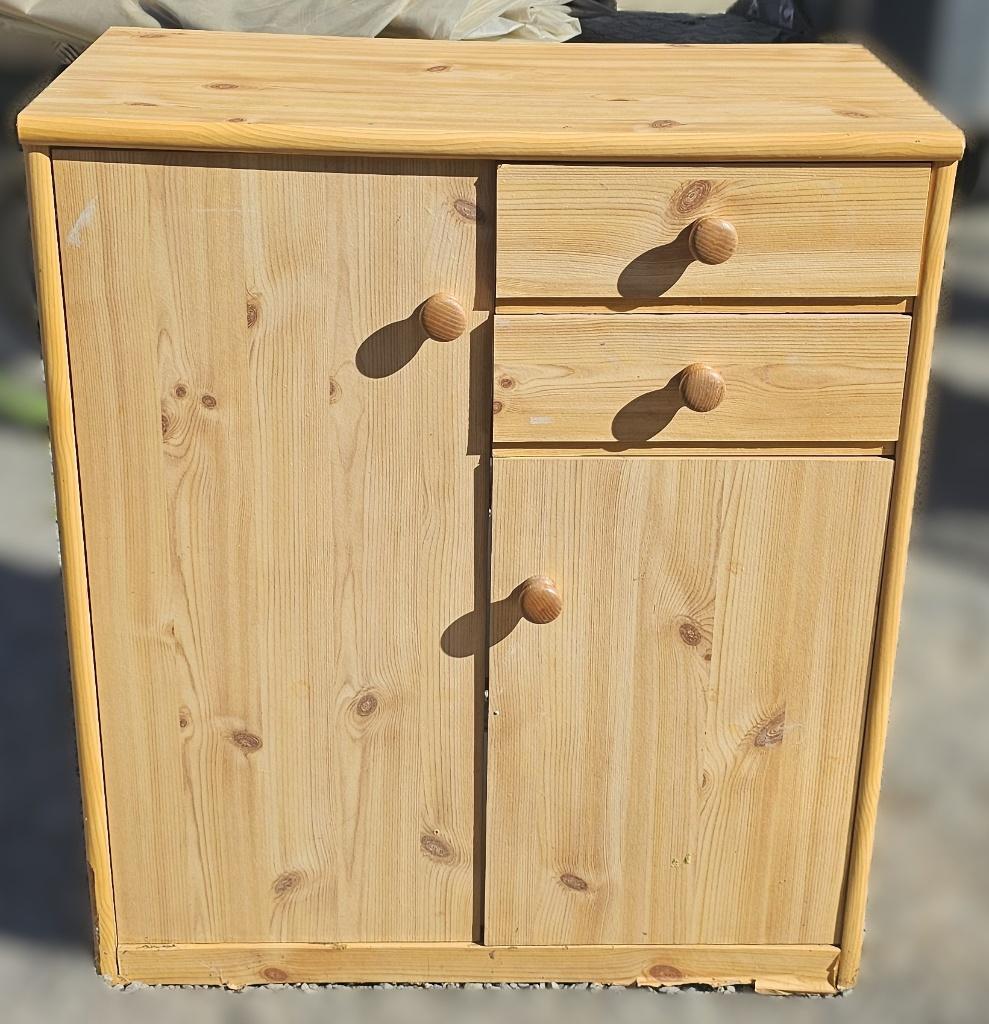 Massief grenen laag Buffet/commode, Gebruikt, Minder dan 100 cm, Grenenhout, 25 tot 50 cm
