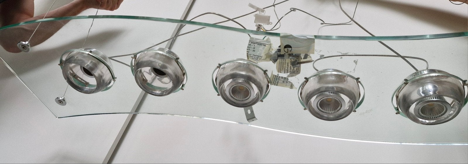 Luminaire en verre, Enlèvement, Utilisé, Verre