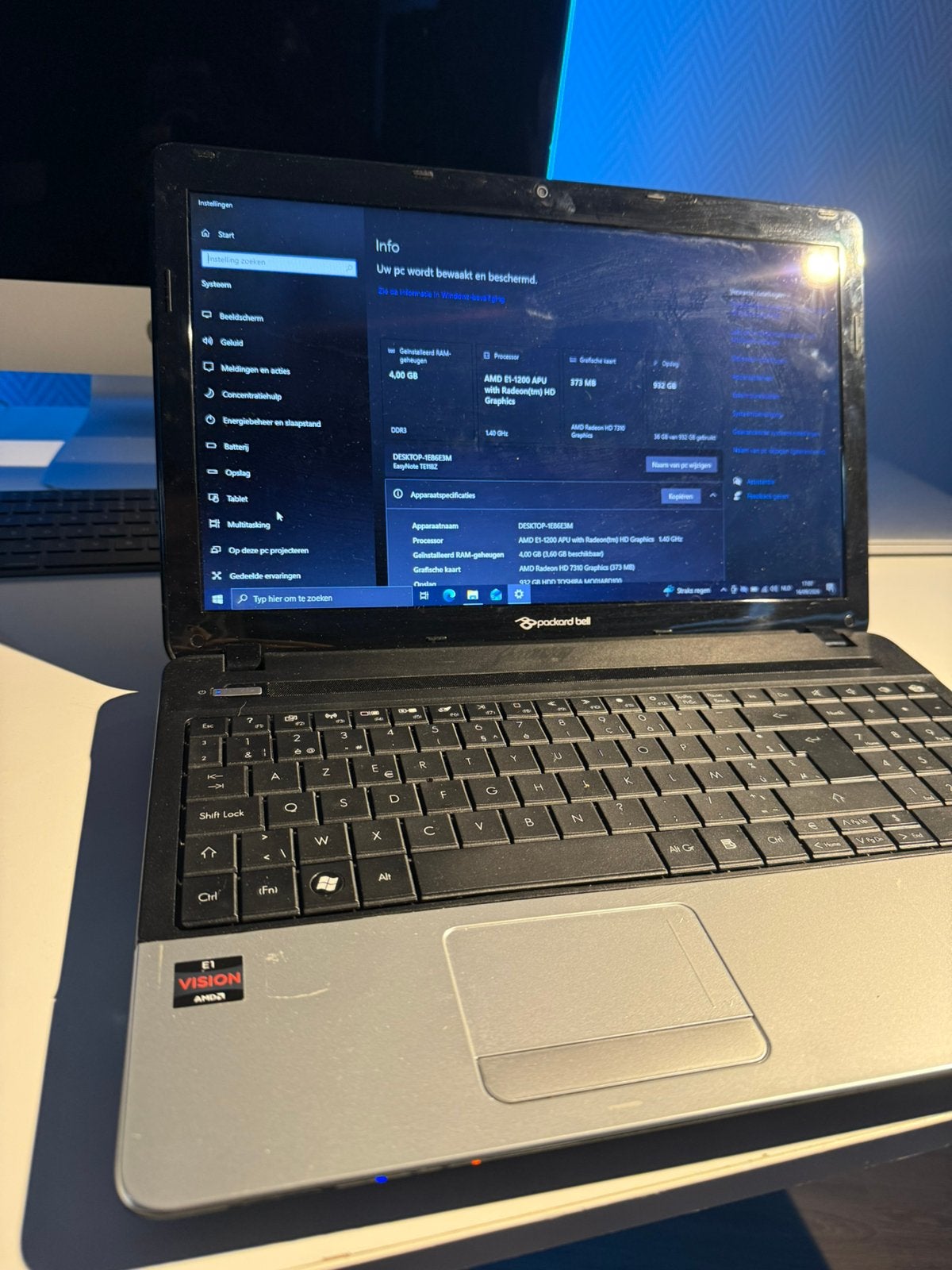 Laptop Packard Bell, Computers en Software, HDD, Minder dan 2 Ghz, 14 inch, Ophalen of Verzenden