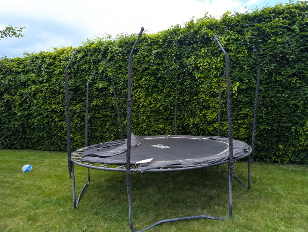 Salta trampoline, Ophalen