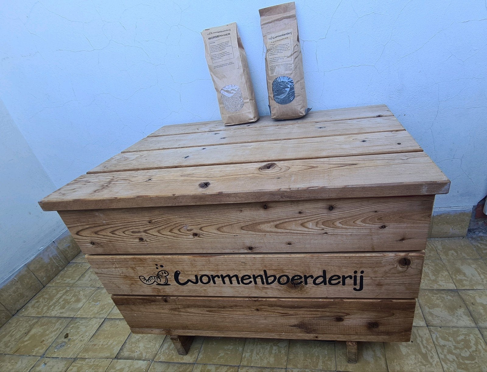Wormenhotel Compostbak Wormenbak, Huis en Inrichting, Ophalen, Gebruikt