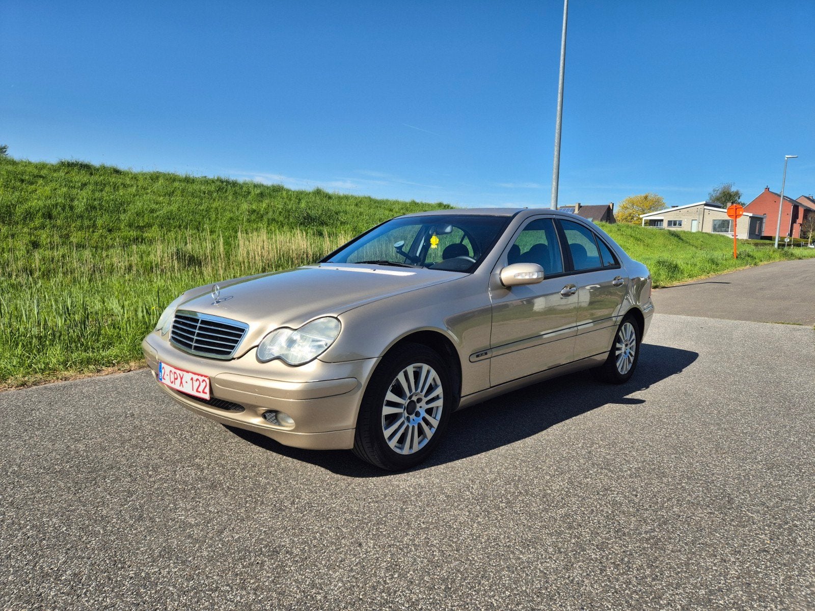 Mercedes c180 benzine, Zwart, 4 cilinders, 105 kW, Particulier