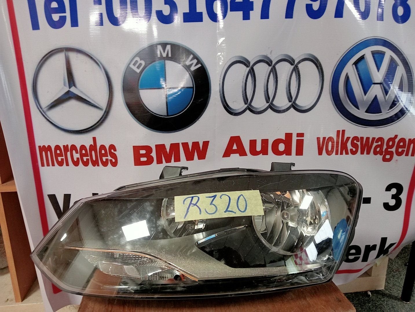 VW Polo 6R H7 Halogeen Koplamp Links 6R1941007F, Auto-onderdelen, Gebruikt, -, Volkswagen, -