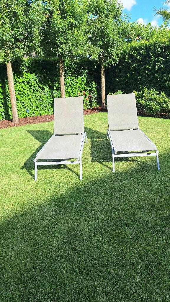 Ligbedden in textileen, Tuin en Terras, Ligbedden, Ophalen, Gebruikt, Textileen
