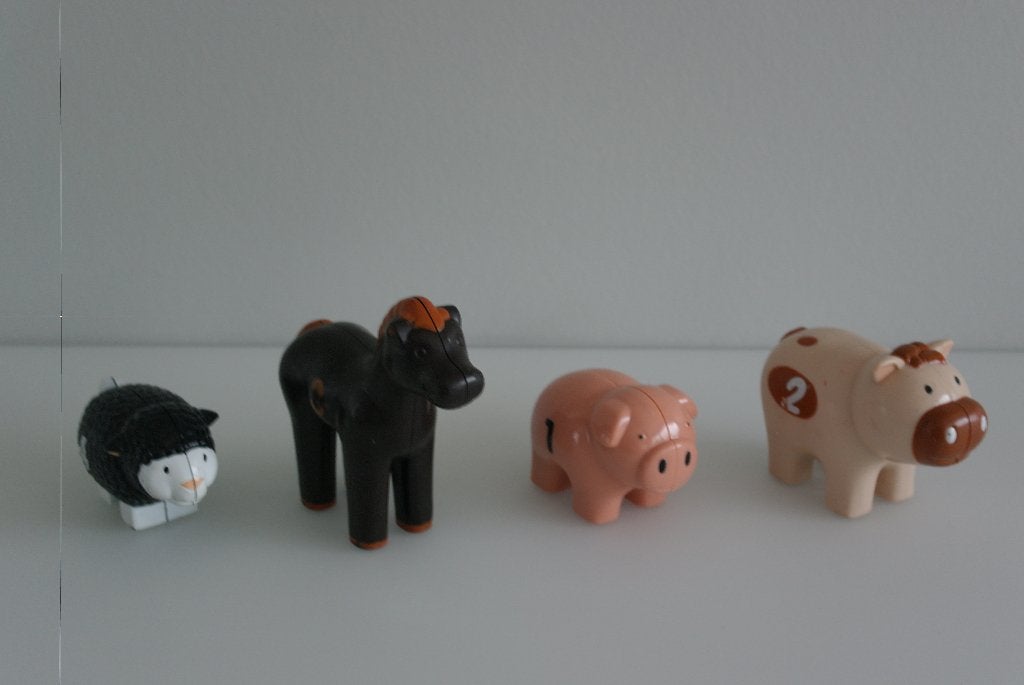 Animaux (BAO)  (porc, vache, cheval et mouton), Enlèvement ou Envoi, Comme neuf