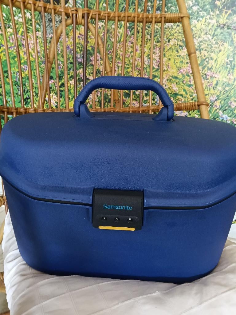 Beautycase / Make-up koffer / Samsonite, Ophalen, Blauw, Zo goed als nieuw, Met slot