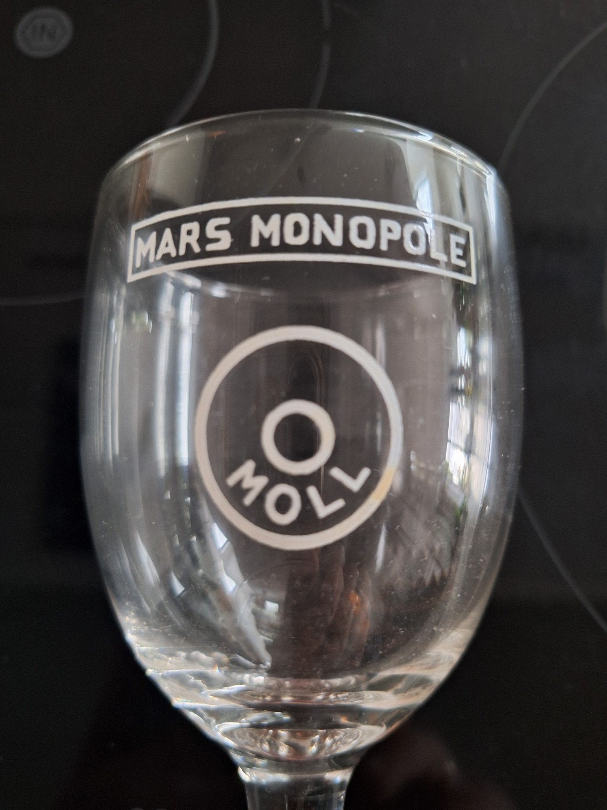 water/limonade glas op voet " Mars Monopole Moll " bieden !, Verzamelen, Ophalen of Verzenden
