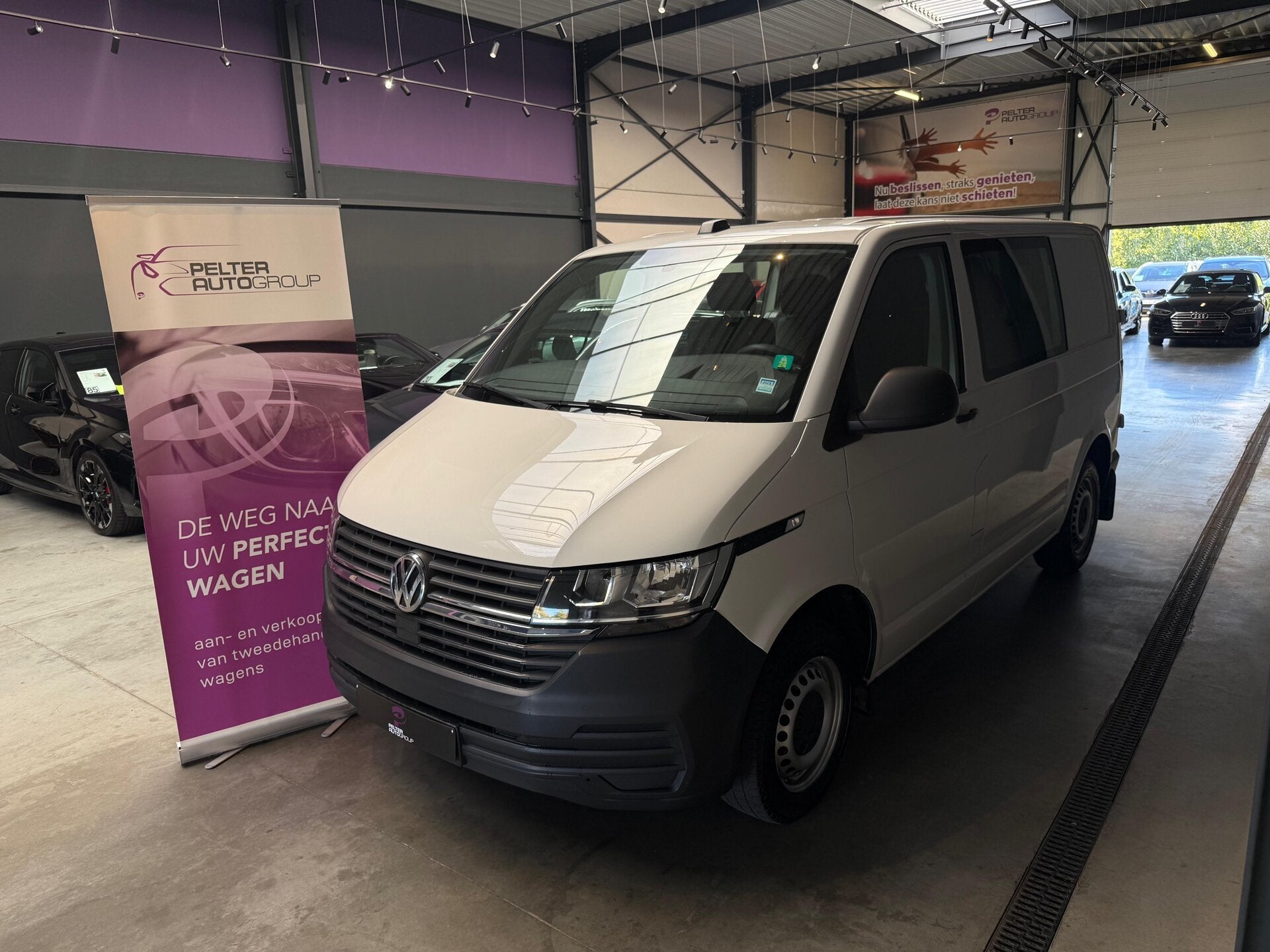 Volkswagen Transporter 2.0TDi Automaat Dubbal Cab. 5-Zit GP, Auto's, Wit, Bedrijf, 5 deurs, 111 kW