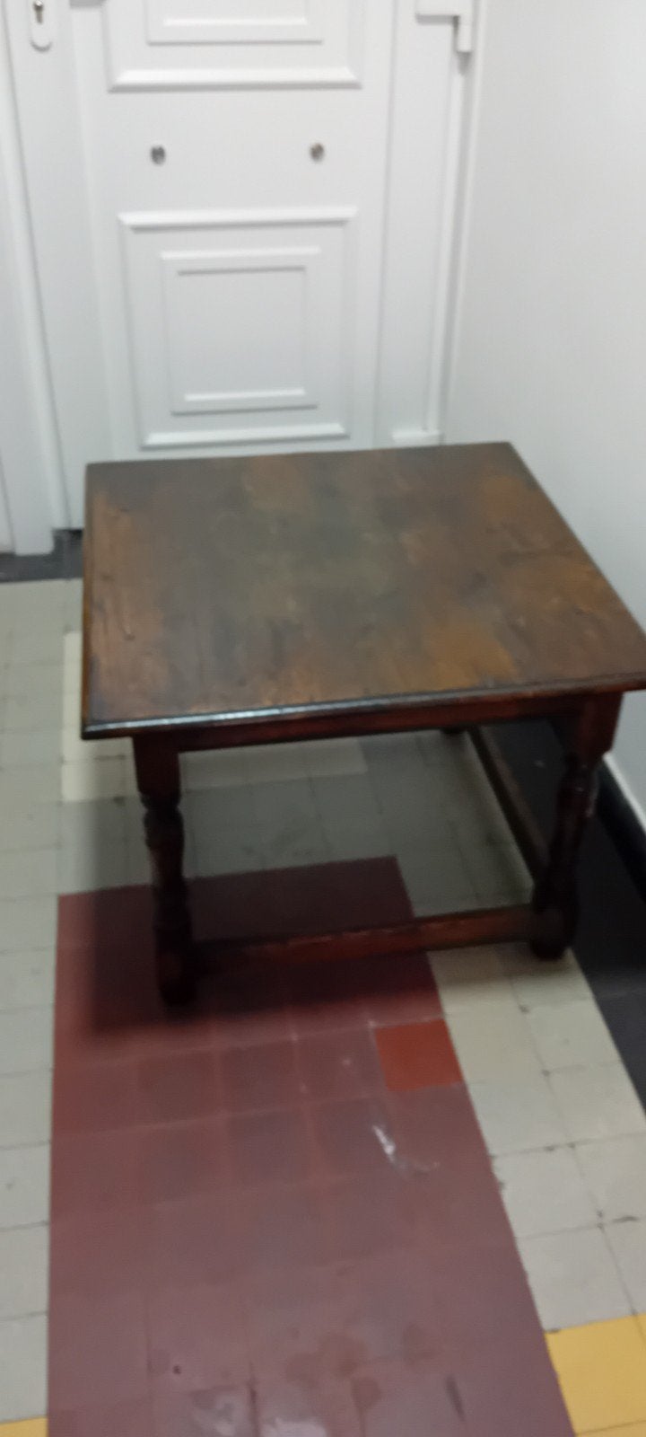 Table basse chêne  foncé  rustique, Maison & Meubles, Enlèvement, Chêne