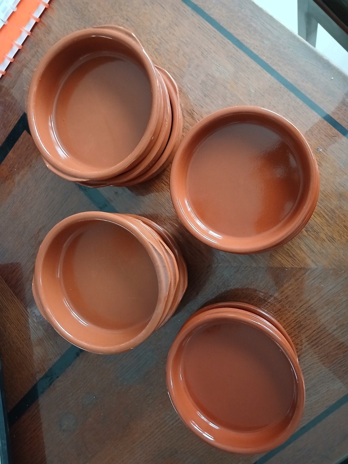 lot de 12 ramequins en terre cuite, Comme neuf, Céramique, Vintage, Assiettes(s)