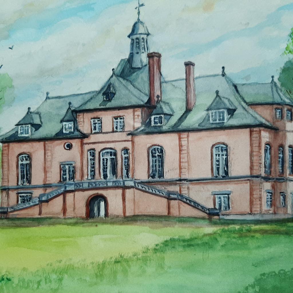 G DE SMET - Château de Groote Houthulst, Antiquités & Art, Art | Peinture | Classique, Enlèvement