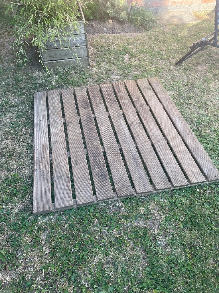 Dalle de bois 1m sur 1m, Enlèvement, Utilisé, Bois