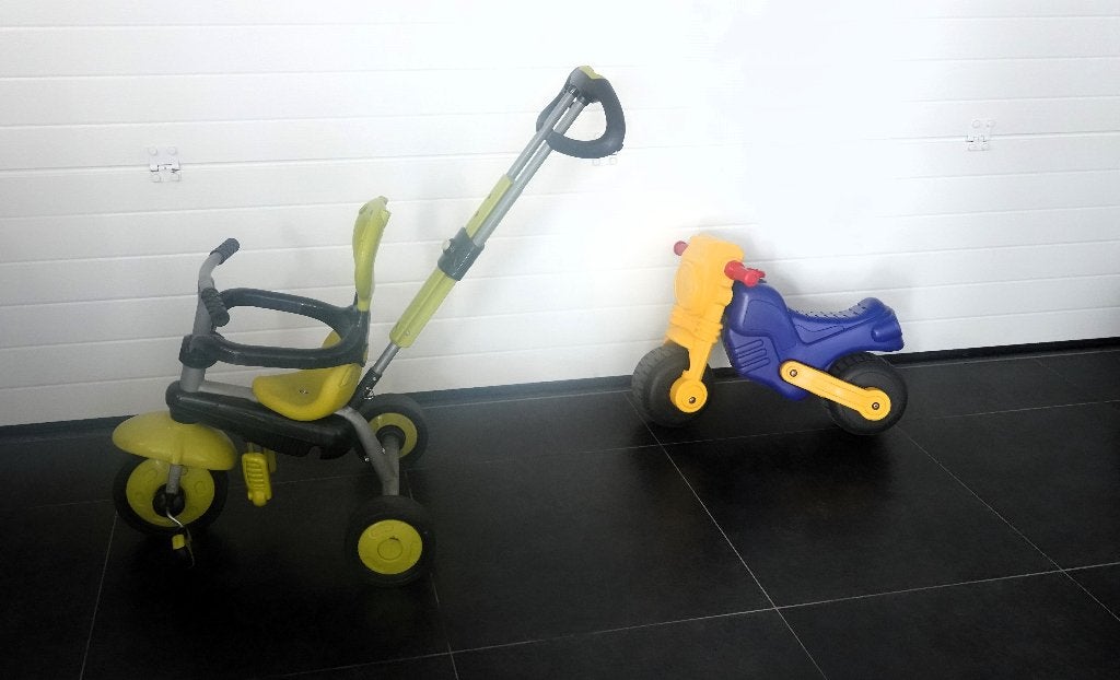 loopfiets  driewieler met duwstang, Kinderen en Baby's, Ophalen, Gebruikt, Loopfiets
