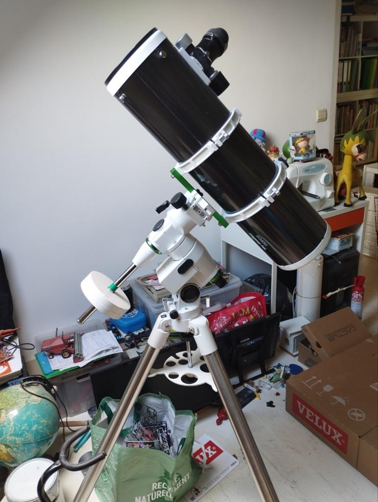 Skywatcher Newton 150/750 + EQ5-houder, Ophalen