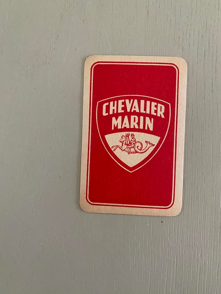 Oude speelkaart brouwerij CHEVALIER MARIN te MECHELEN, Ophalen of Verzenden, Zo goed als nieuw, Speelkaart(en)