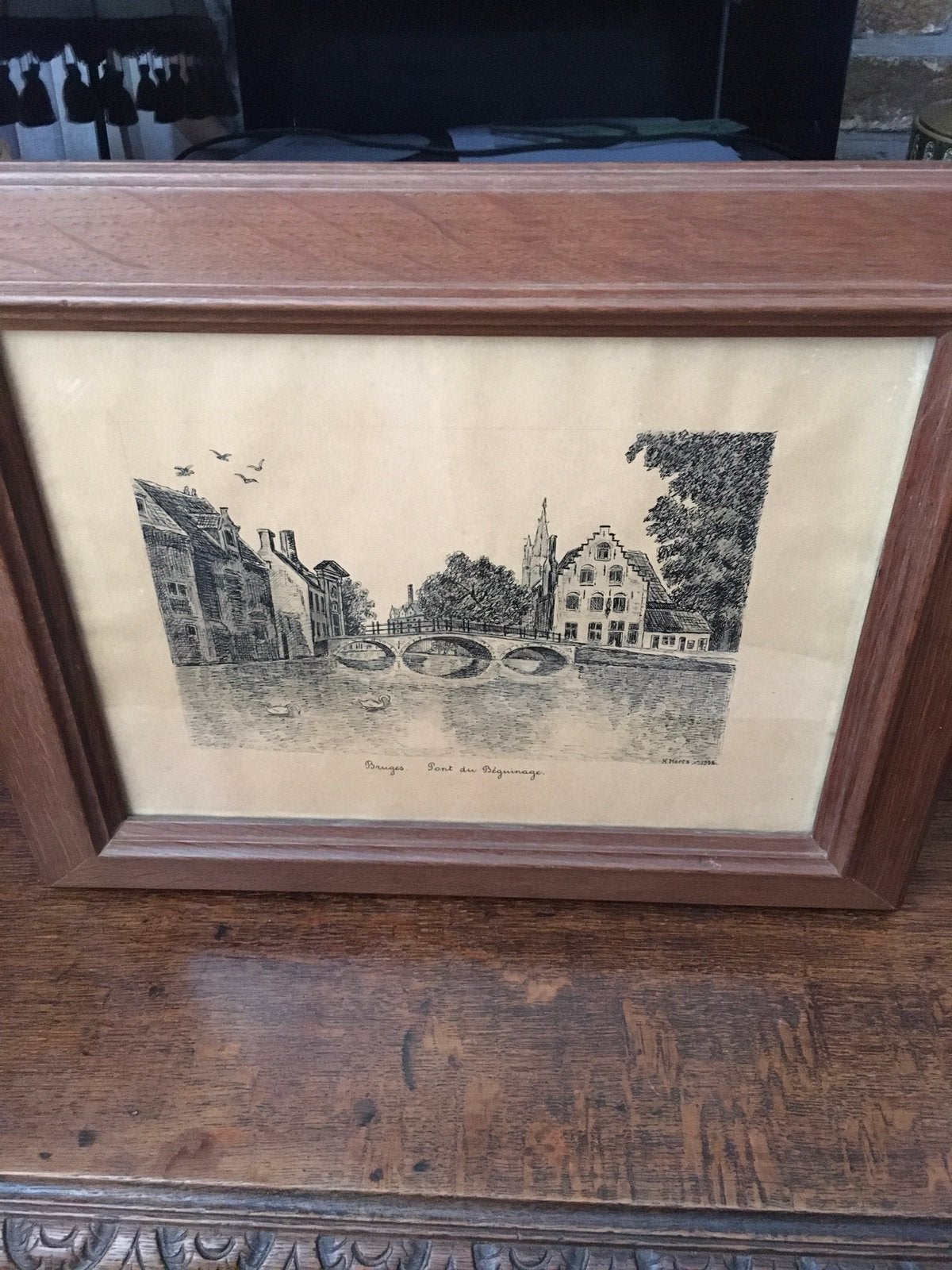 Cadre ancien, Antiquités & Art, Enlèvement, Dessin