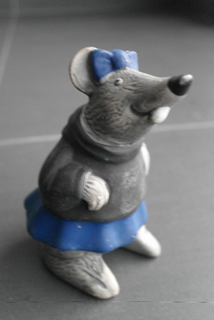 beeld grijze muis hoogte 14 cm, Ophalen of Verzenden, Zo goed als nieuw, Dier