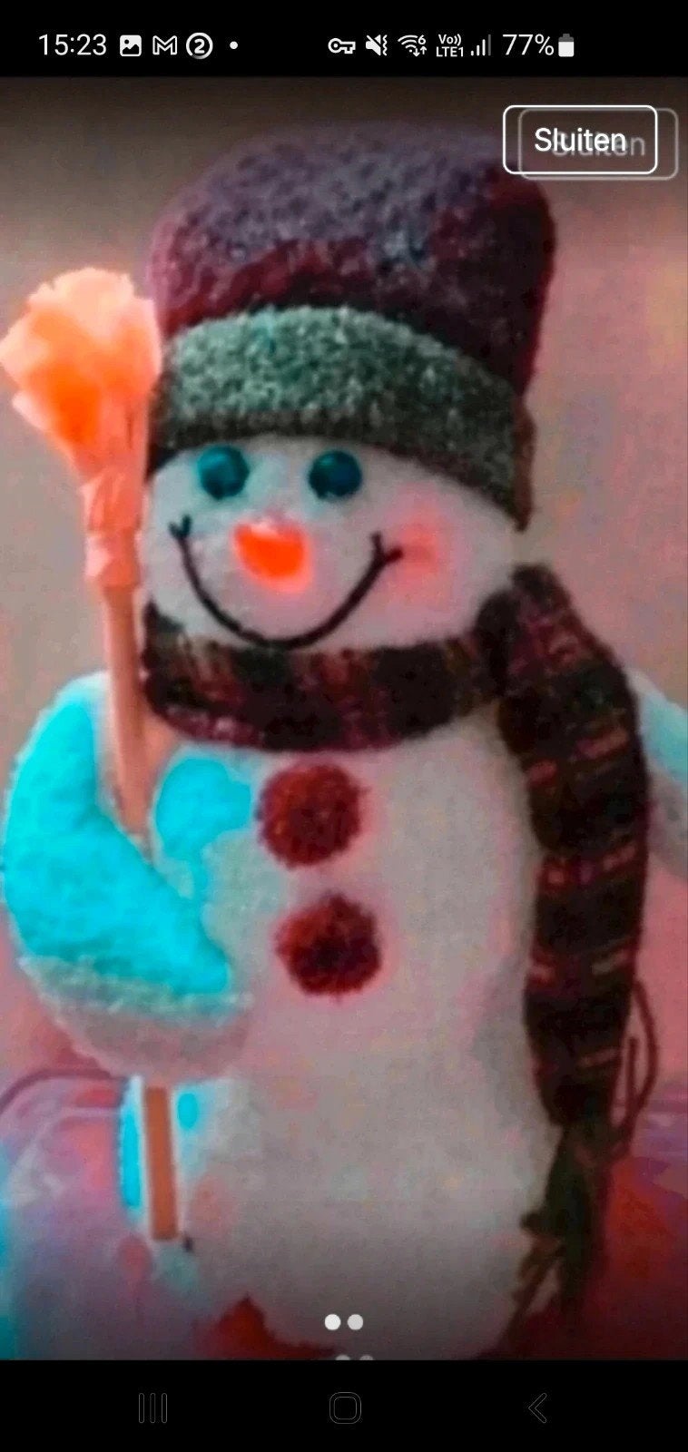 beau bonhomme de neige avec des lumières de différentes coul, Divers, Enlèvement ou Envoi, Comme neuf