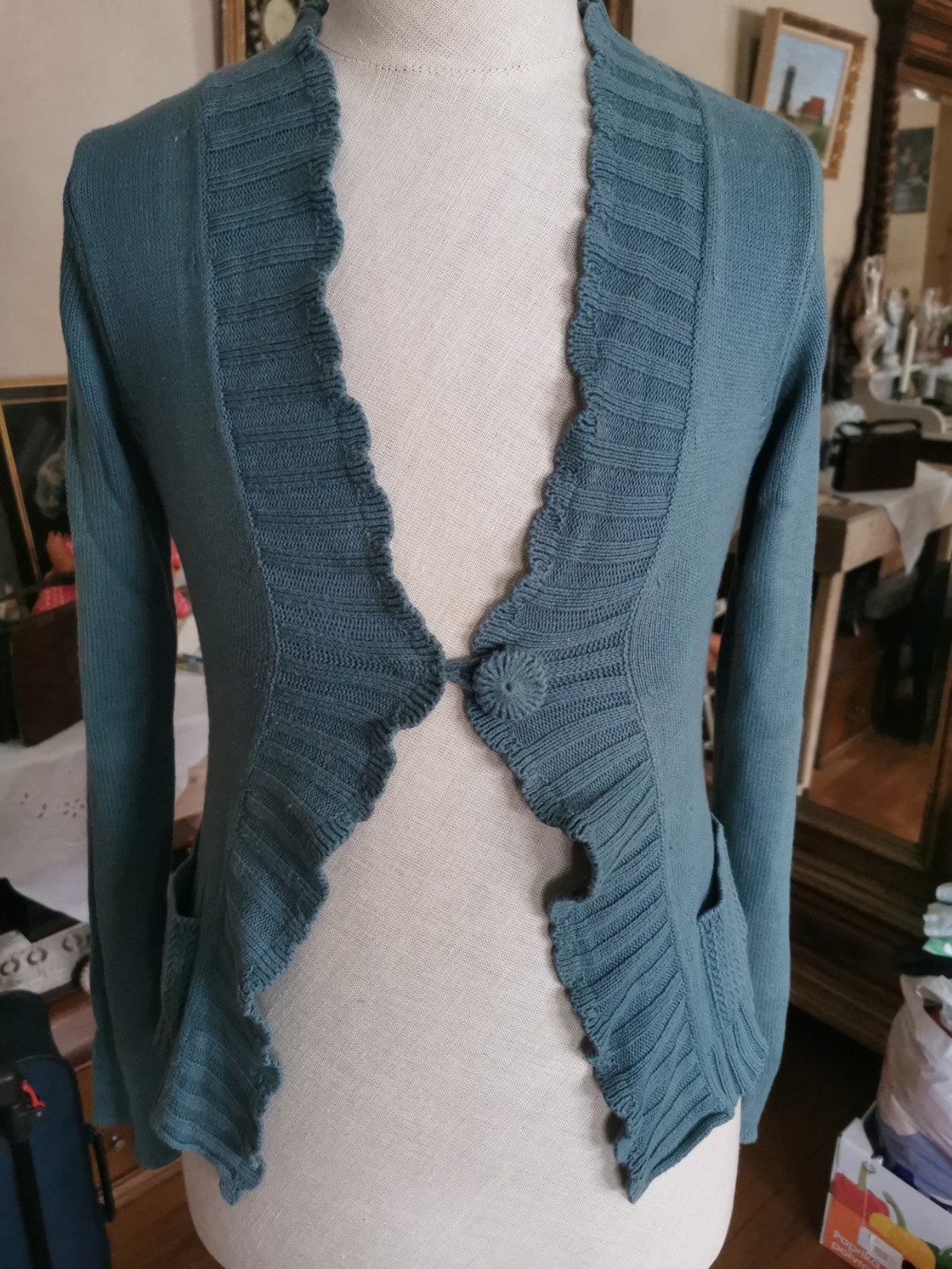 Mooi dames cardigan truitje van K-Design, Kleding | Dames, K-design, Blauw, Ophalen of Verzenden, Zo goed als nieuw