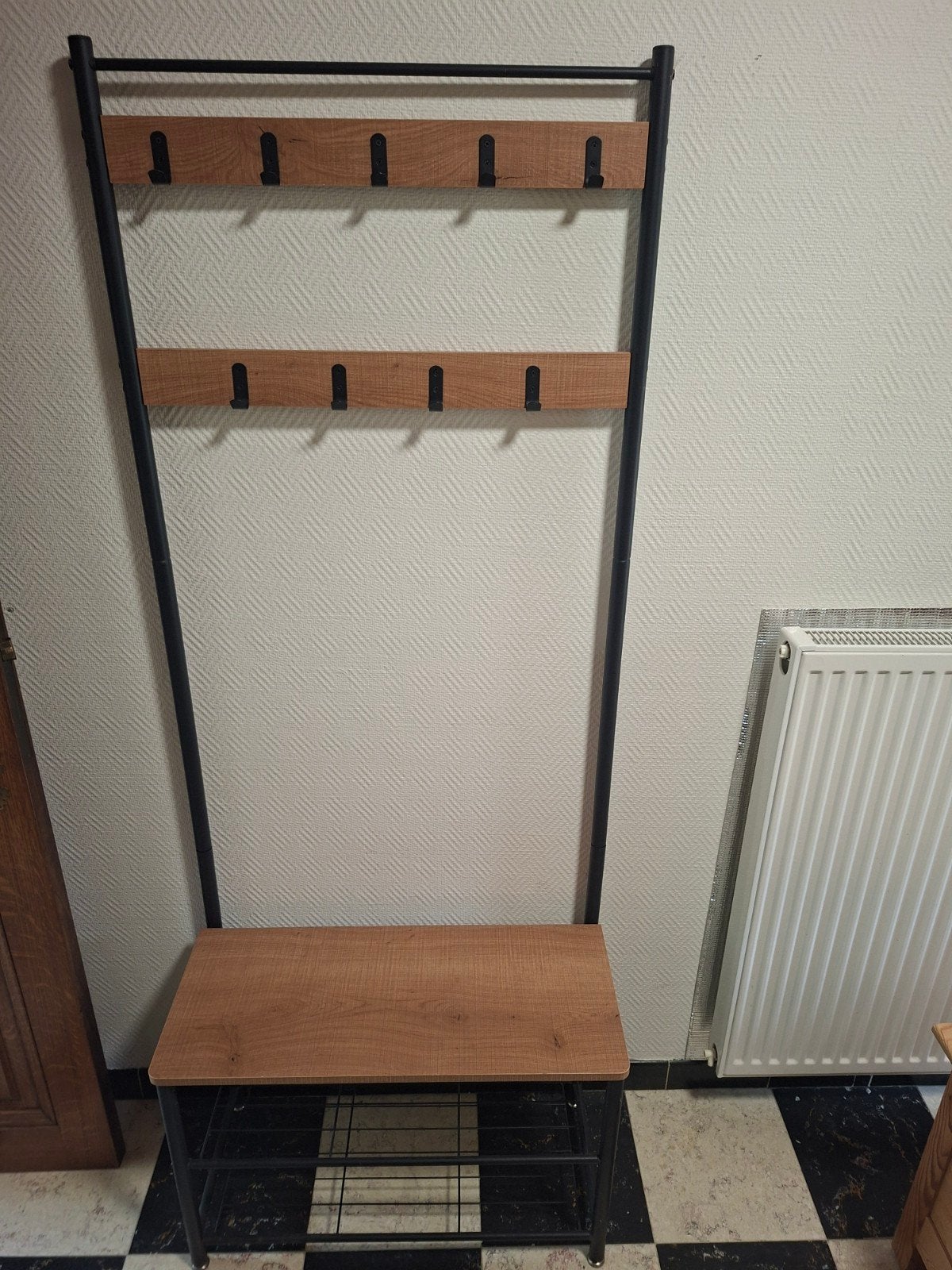 schoenenstand met kapstok, Ophalen