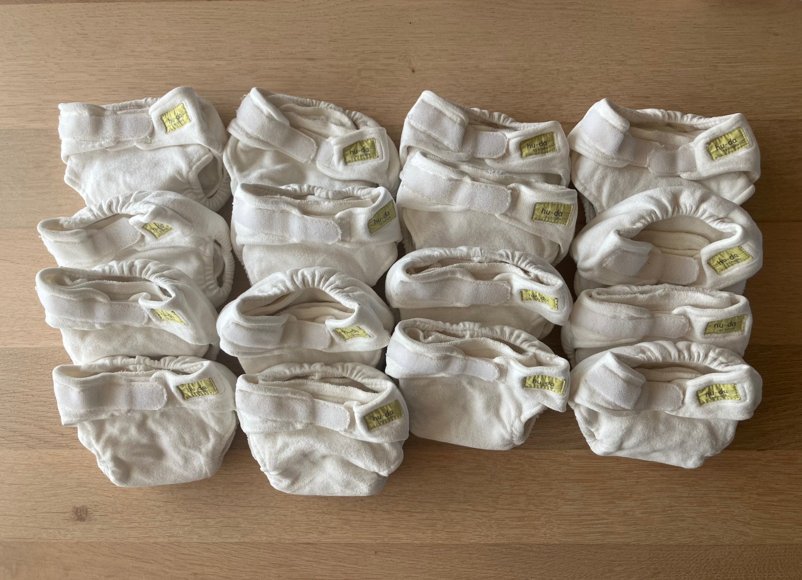 Wasbare bamboe newborn luierset  (Hu-da), Kinderen en Baby's, Ophalen of Verzenden, Zo goed als nieuw
