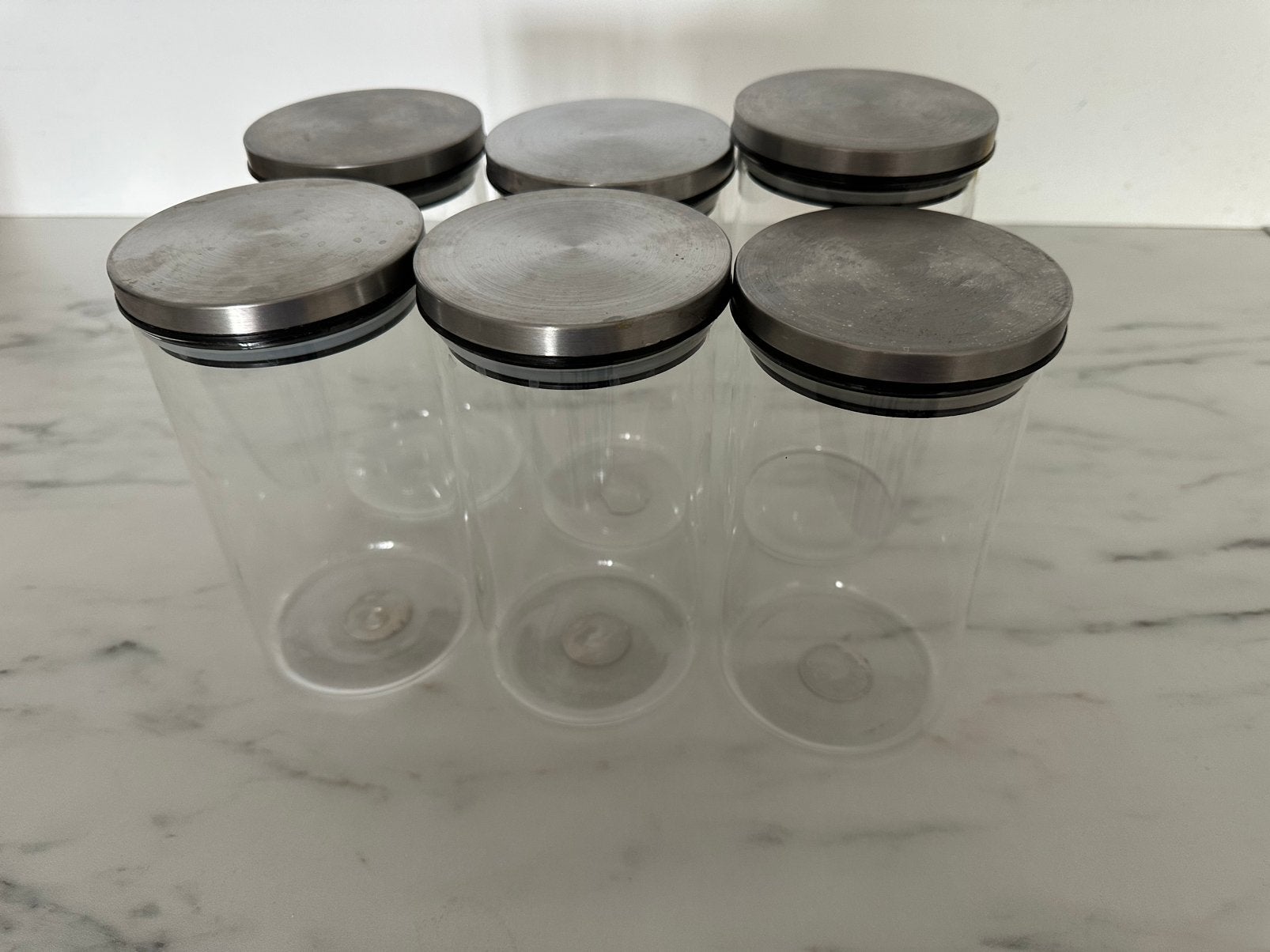 6 Pot a provision, Maison & Meubles, Cuisine | Vaisselle, Enlèvement, Comme neuf, Verre