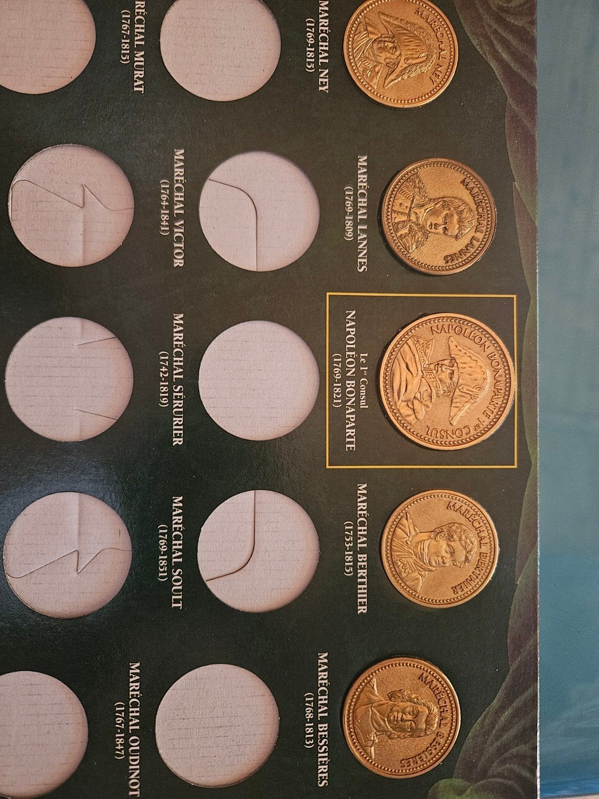Munten napoleon, Ophalen, Munten