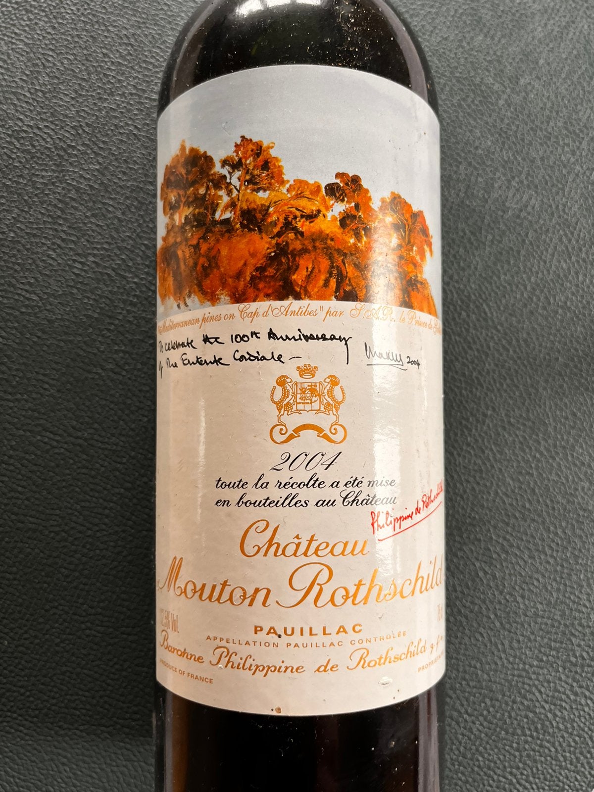 Mouton Rothschild 2004, Ophalen
