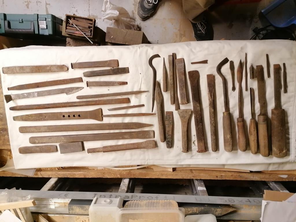Ensemble de grattoirs et petits burins, Bricolage & Construction, Enlèvement ou Envoi, Utilisé