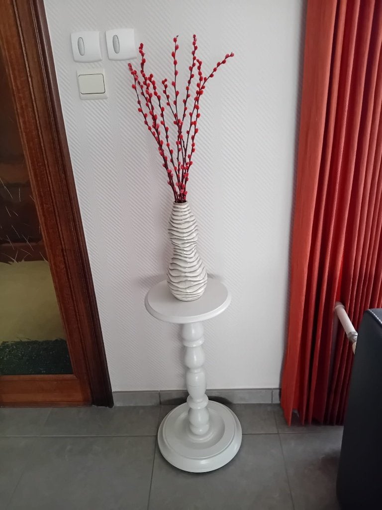 Staander voor plant of bloemstuk ., Ophalen, Hout, Wit, Landelijk