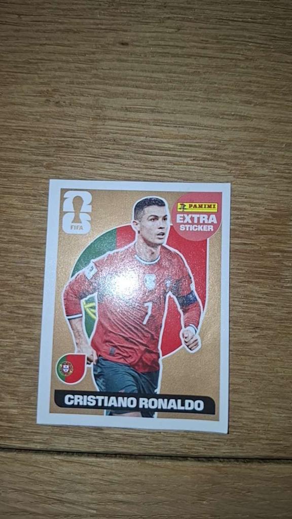 Gold extra sticker cristiano ronaldo, Verzamelen, Ophalen of Verzenden, Zo goed als nieuw