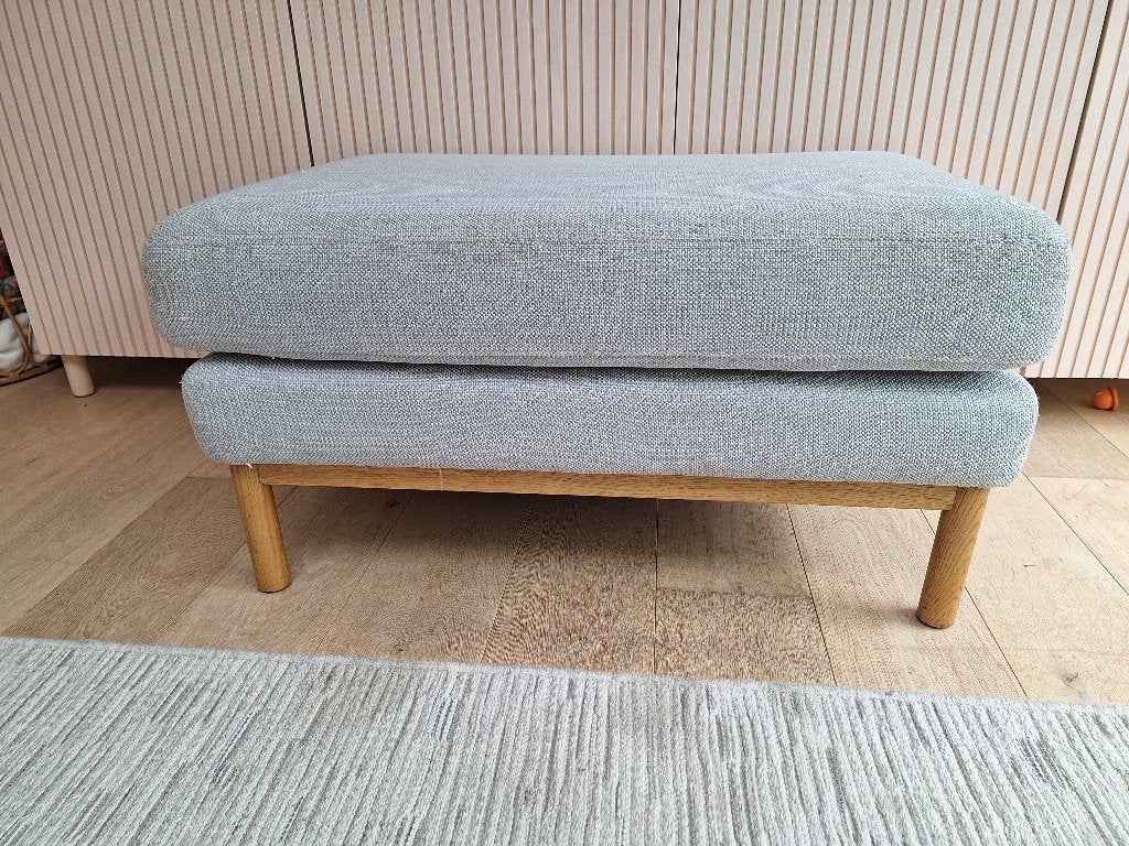 Poef zetelbank, Ophalen, Gebruikt, Hout, Scandinavisch