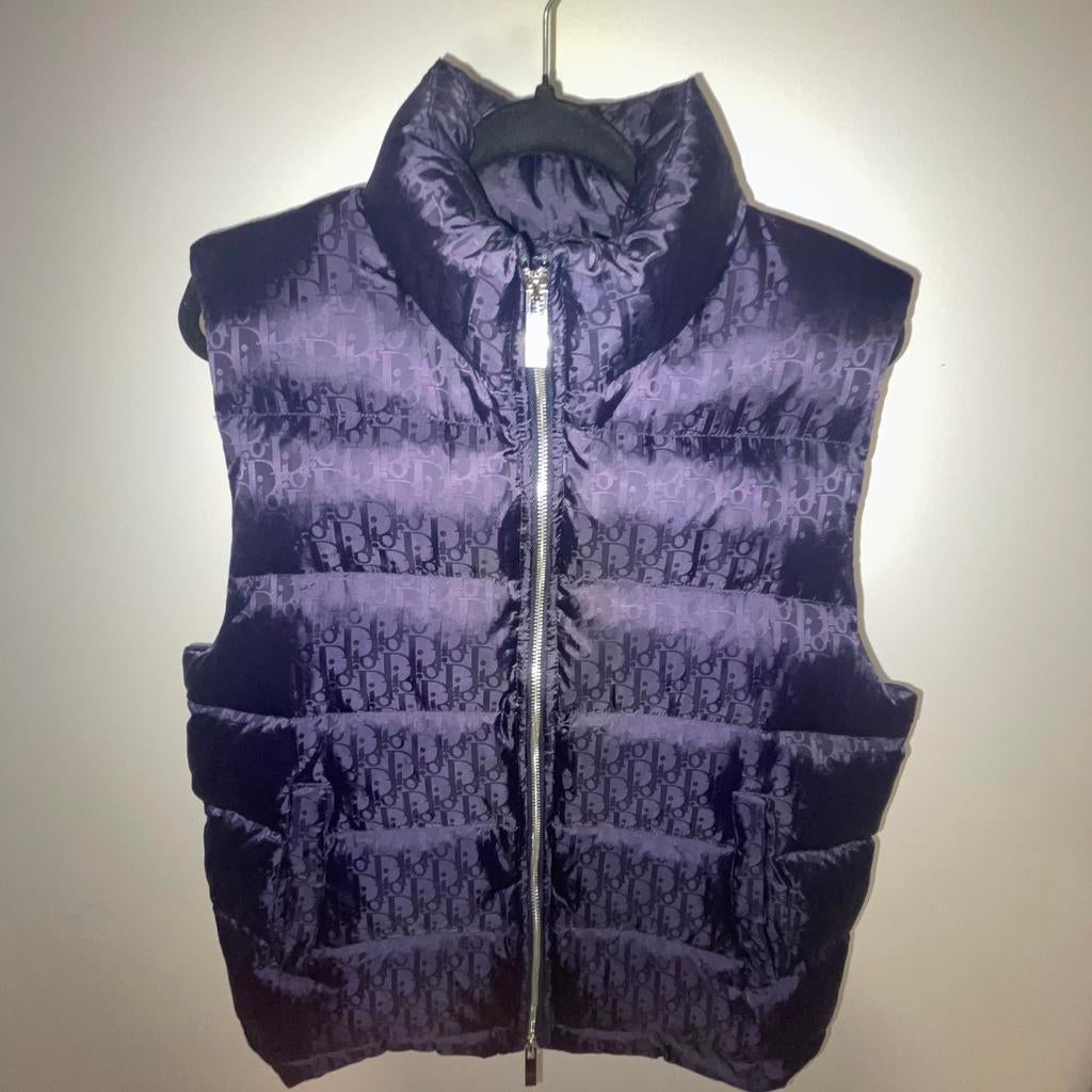 Doudoune sans manche dior bleu brillant, Enlèvement ou Envoi, Comme neuf, Taille 48/50 (M), Bleu
