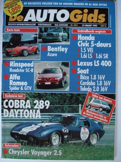AutoGids 403, Envoi, Utilisé, Général