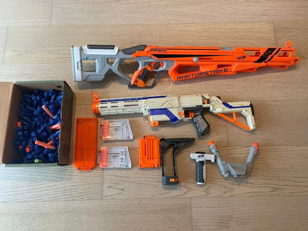 Nerf geweren en pijltjes, Ophalen, Gebruikt