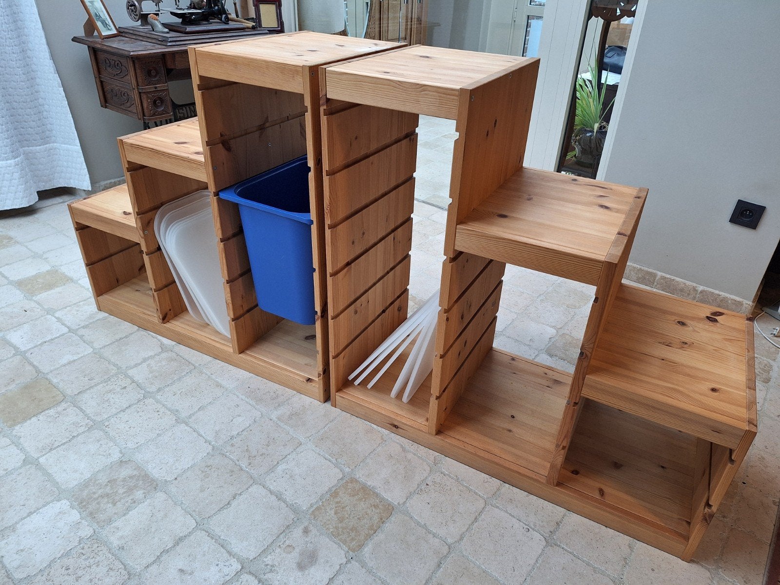 2 Ikea Trofast grenen basiskasten, Ophalen, Gebruikt, Kast, 75 tot 100 cm