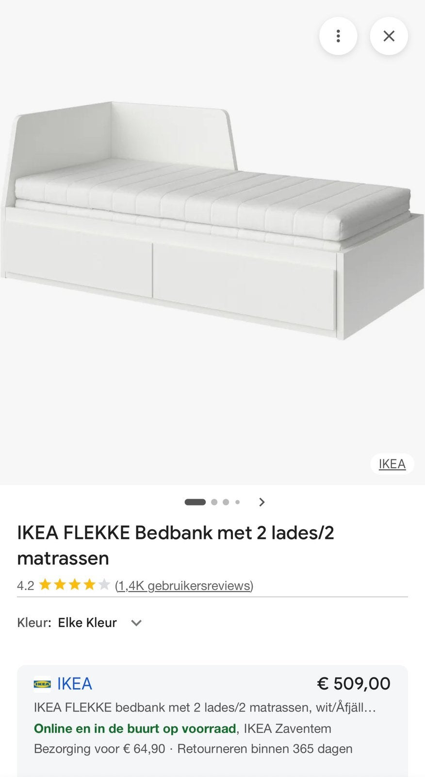 Bedbank ikea., Maison & Meubles, Chambre à coucher | Lits, Enlèvement, Comme neuf