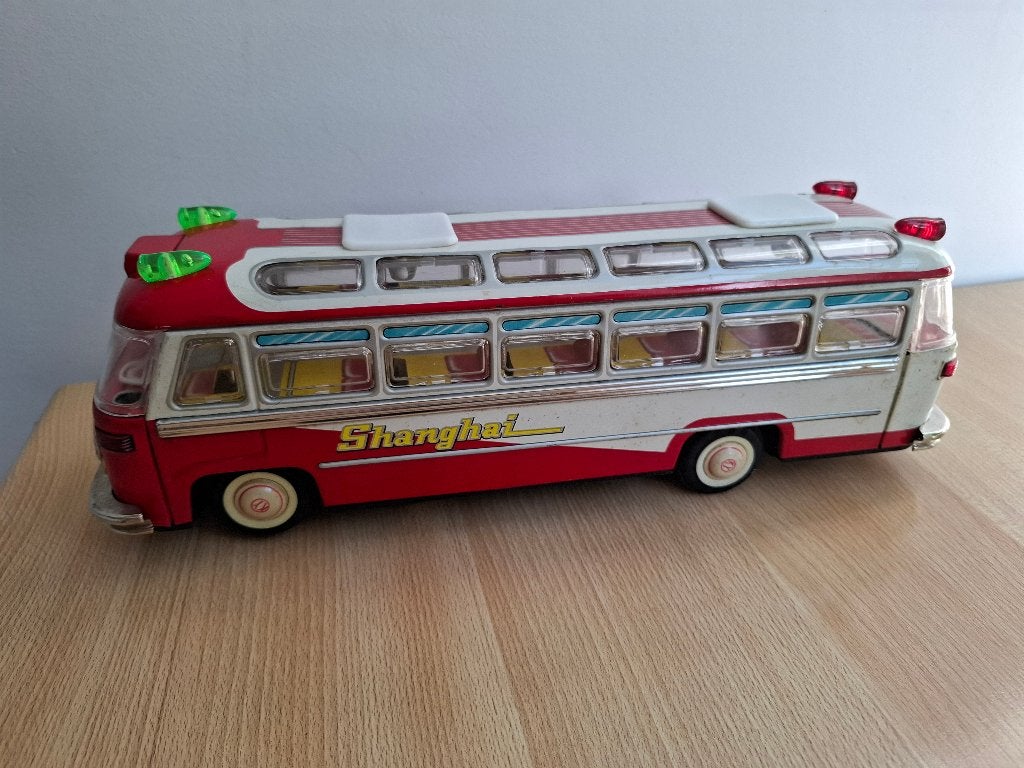 Vintage Blikken Shanghai Touring Bus ME-086 (Jaren '60), Ophalen of Verzenden