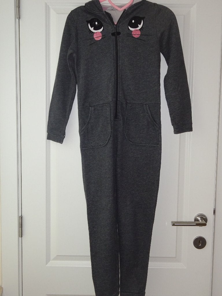 Grijze onesie hertje maat 140 H&M actie 3+1 gratis, Enlèvement ou Envoi, Comme neuf, H&M, Garçon ou Fille