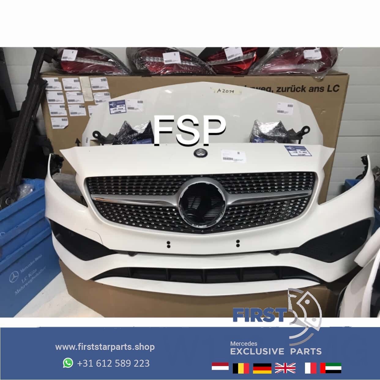 W176 AMG VOORKOP WIT Mercedes A Klasse 2012-2018 ORIGINEEL F, Gebruikt, -, Voor, Ophalen of Verzenden