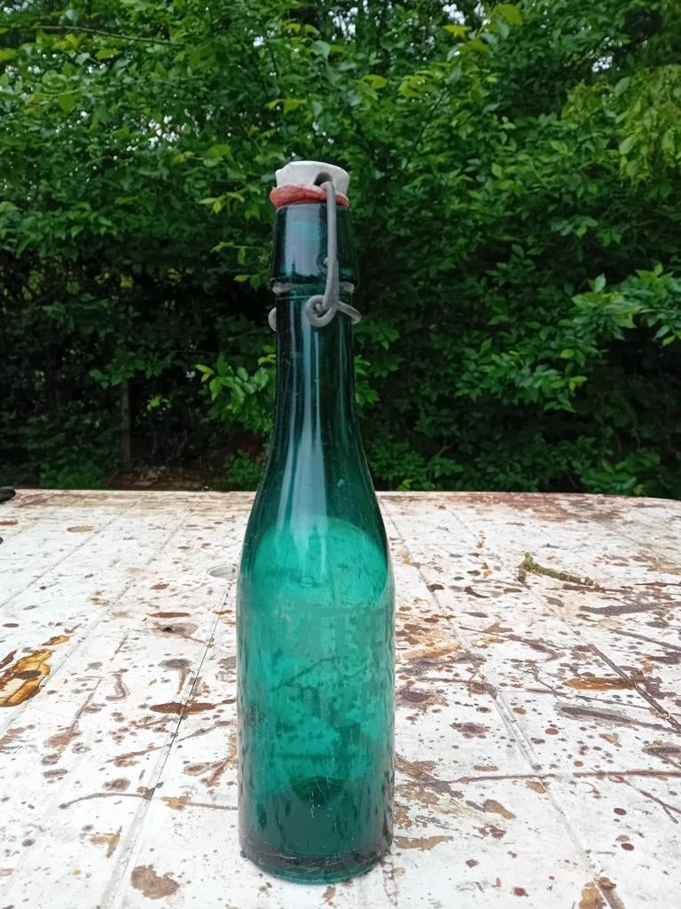 Oude vintage bierfles H Dullier Leuze, Ophalen of Verzenden
