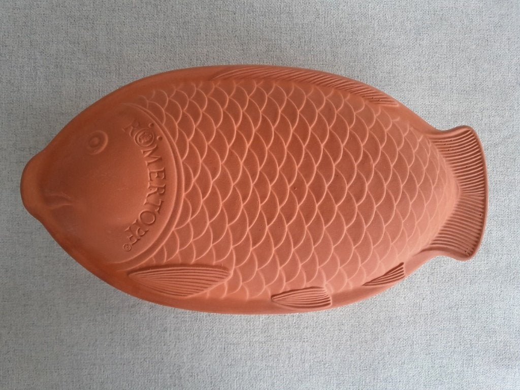 Plat à four en terre cuite Römertopf à poisson Allemagne 112, Maison & Meubles, Enlèvement ou Envoi