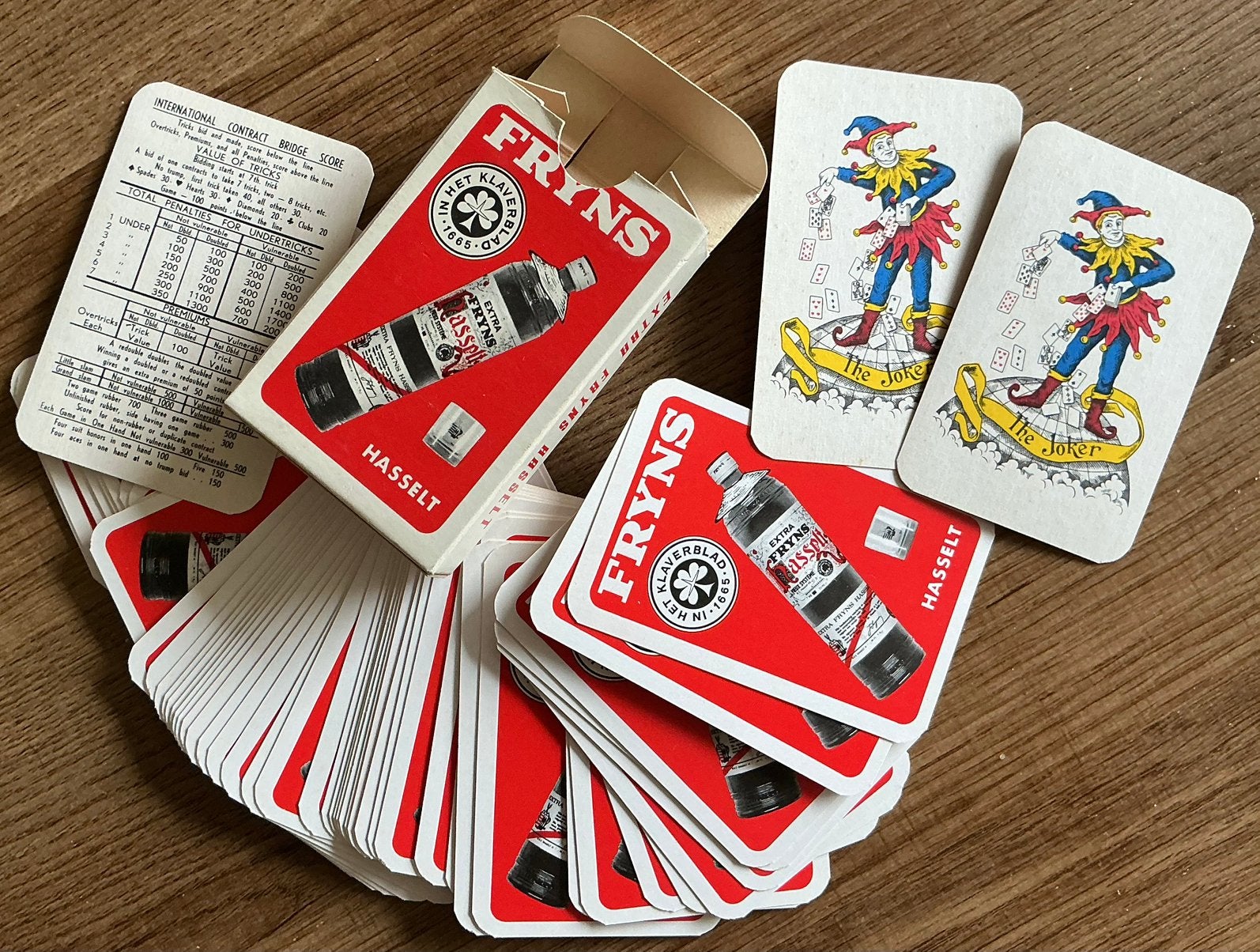 Jeu de cartes JENEVER FREYNS/HASSELT, Collections, Enlèvement ou Envoi, Comme neuf, Carte(s) à jouer