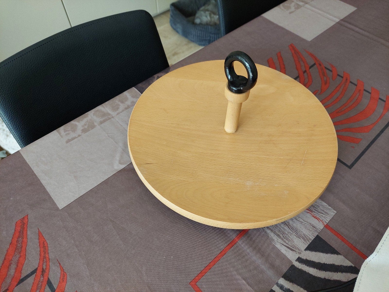plateau vintage pour apéro, Enlèvement, Rond, Bois, Plateau