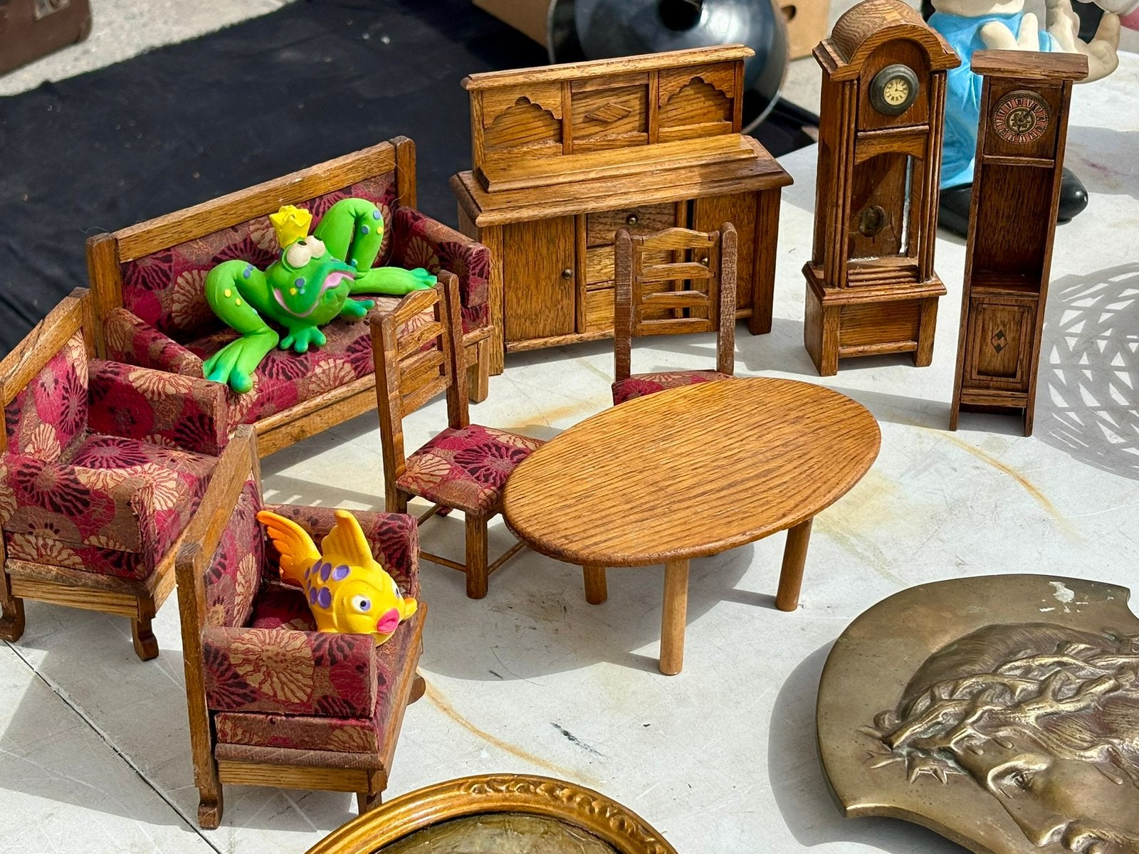 Poppenmeubilair Oud lot of detail, Verzamelen, Poppenhuizen en Toebehoren, Ophalen of Verzenden, Gebruikt, Poppenhuis