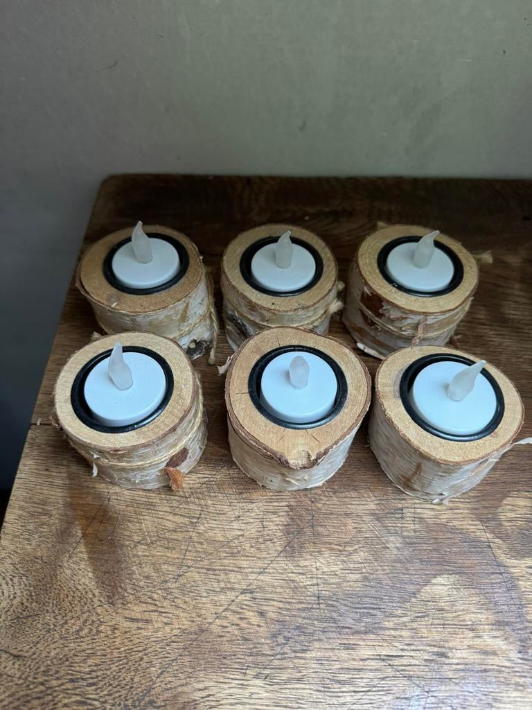 6 heroplaadbare theelichtjes, Ophalen of Verzenden, Zo goed als nieuw